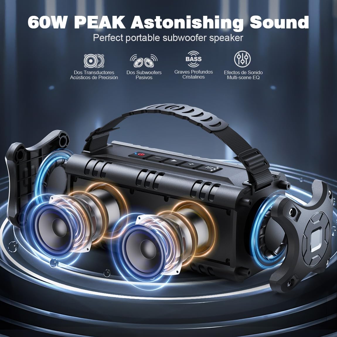 WKING Bluetooth Speaker, 30W Portable Wireless Loud Speakers Waterproof Outdoor Speaker with Punchy Bass,USB Playback -Powerful Speaker for Home, Party, Camping
