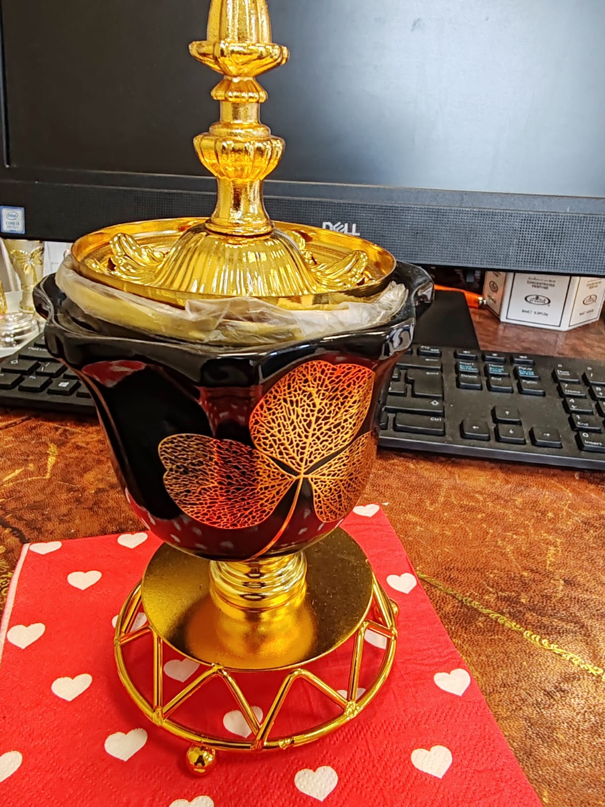 Bukhoor Burner + 2 Free Bukhoor Incense (Shams Al Emarat 40g & Dirham Gold 40g)