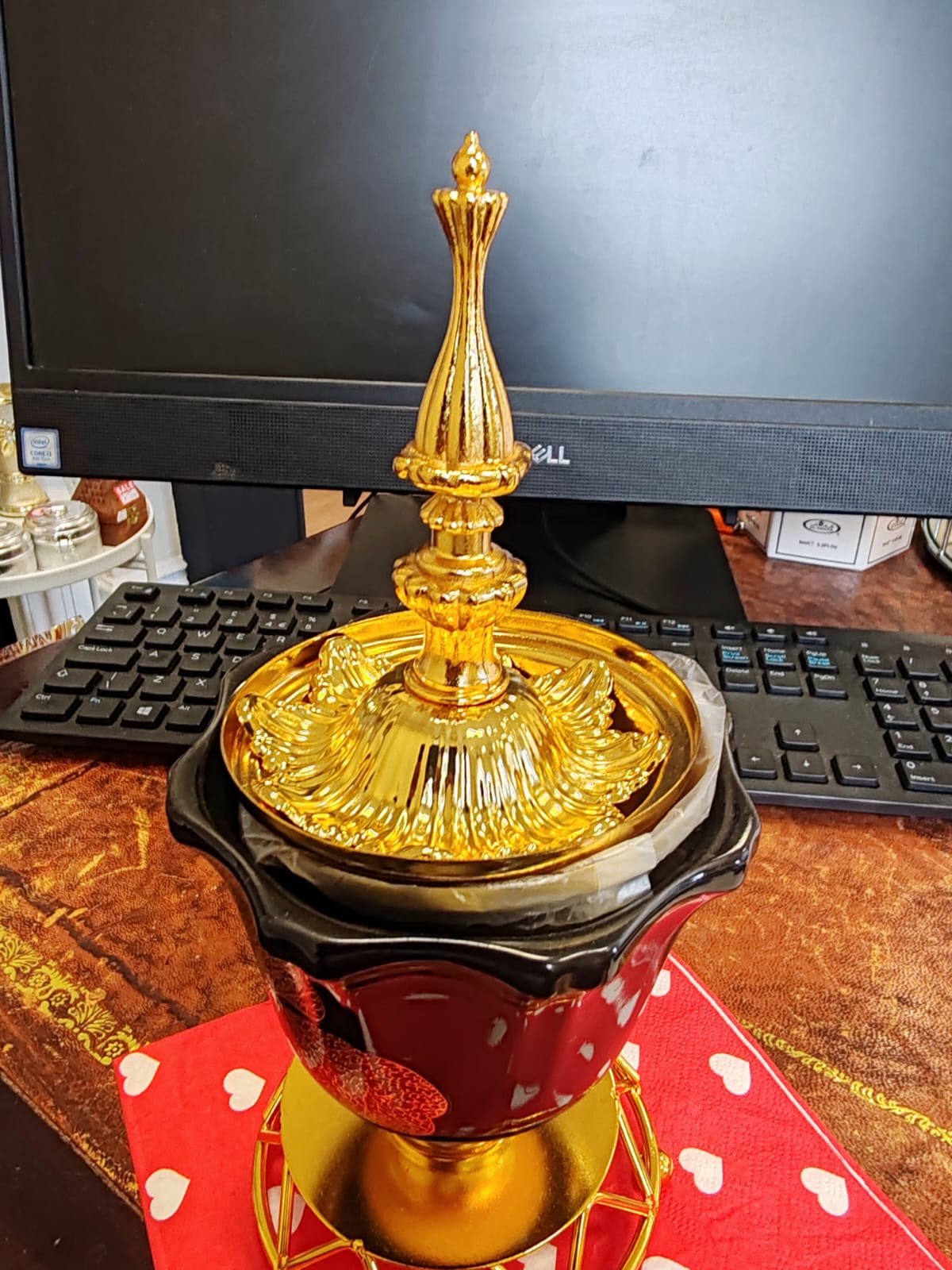 Bukhoor Burner + 2 Free Bukhoor Incense (Shams Al Emarat 40g & Dirham Gold 40g)