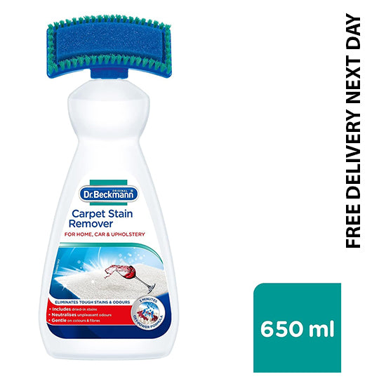Dr. Beckmann Carpet Stain Remover | Removes New and Dried-in Stains | Includes Applicator Brush, 650 ml