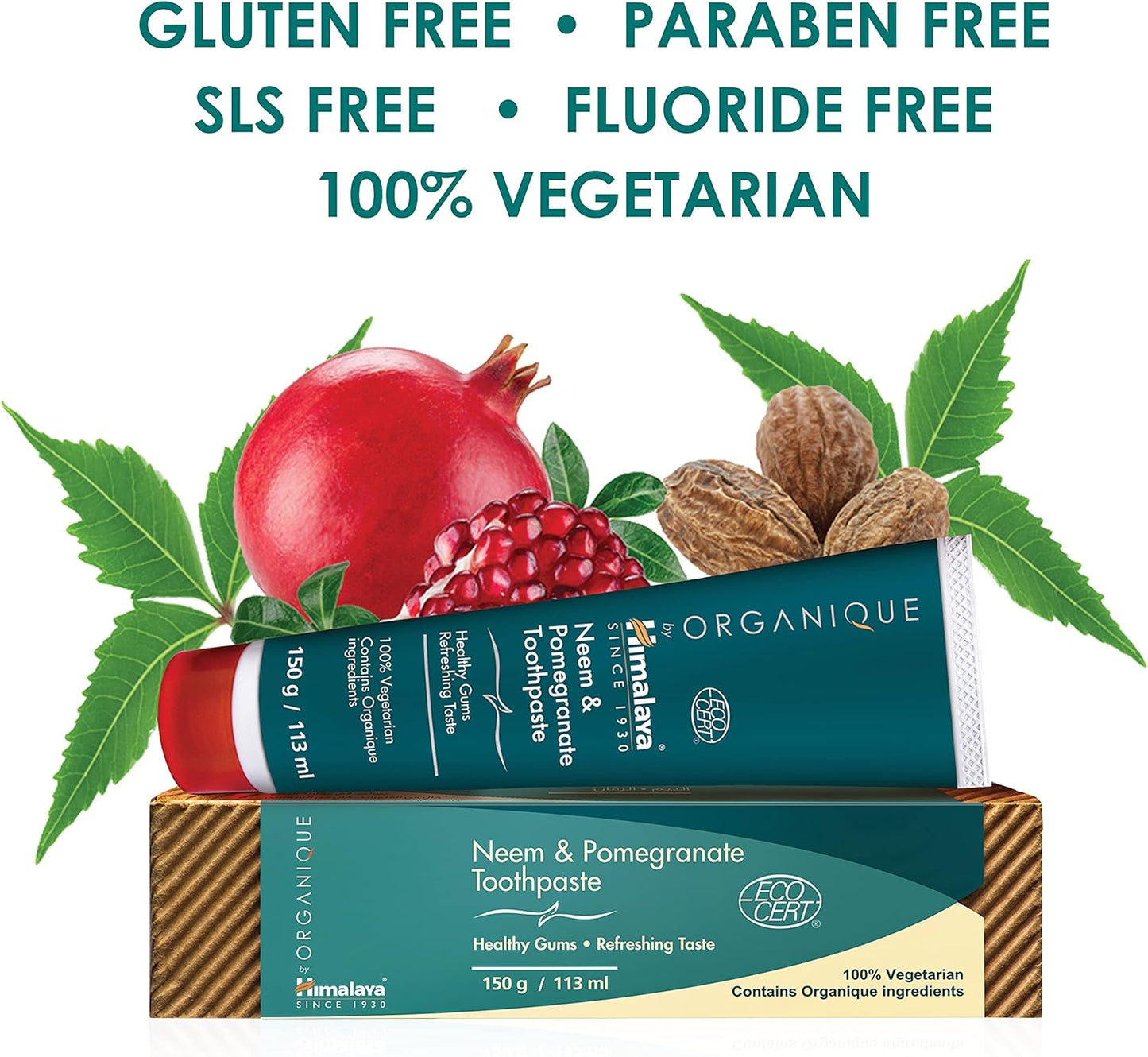 Himalaya Neem and Pomegranate Organic Toothpaste - 150gm