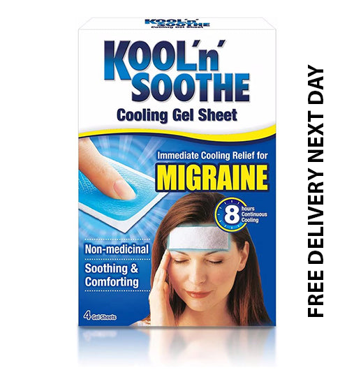Kool 'n' Soothe Migraine Cooling Gel Sheet - 4 Gel Sheets