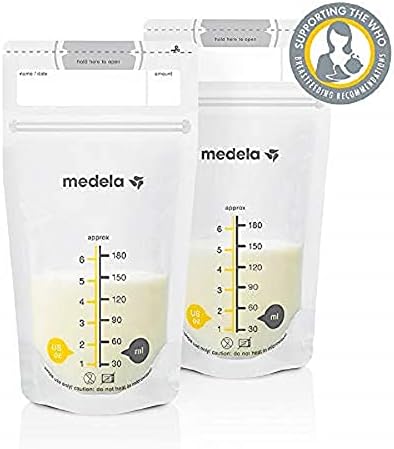 Breast Milk Storage Bags Medela Set of 180 ml - Pack of 50 BPA-free breast milk