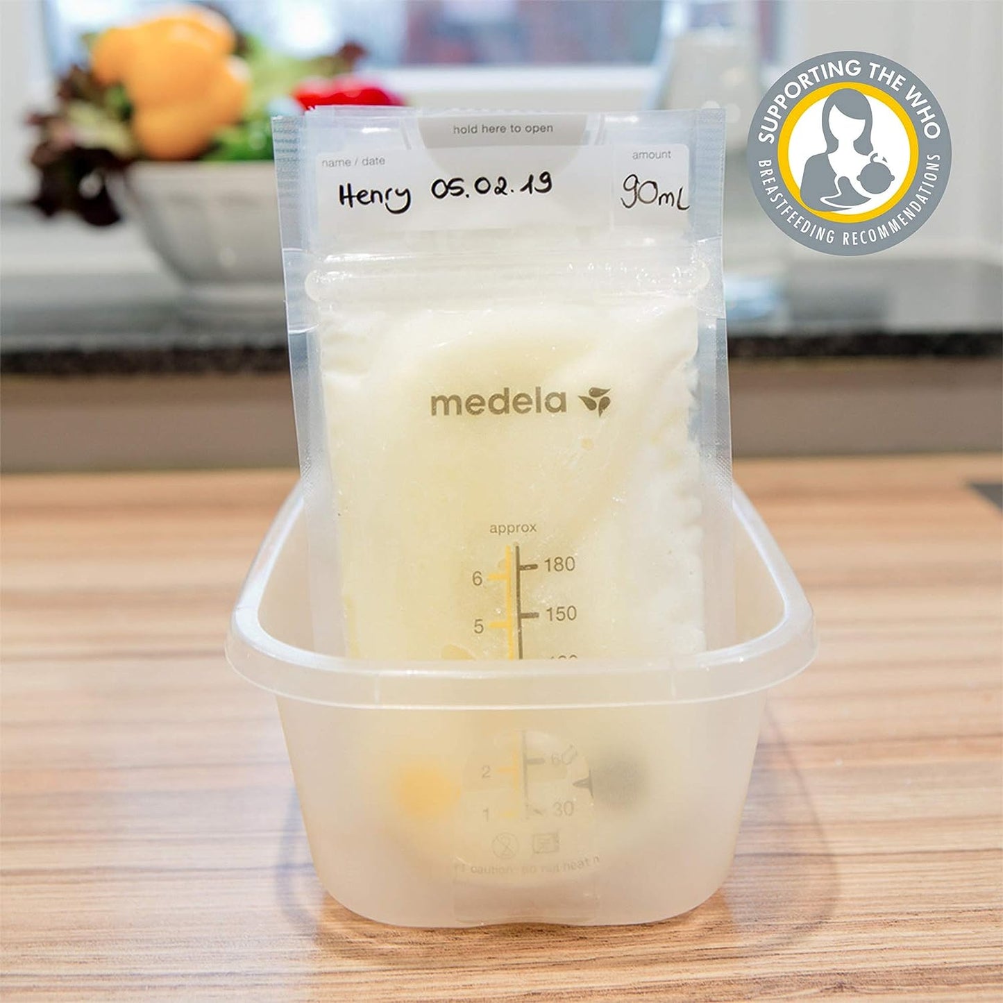 Breast Milk Storage Bags Medela Set of 180 ml - Pack of 50 BPA-free breast milk