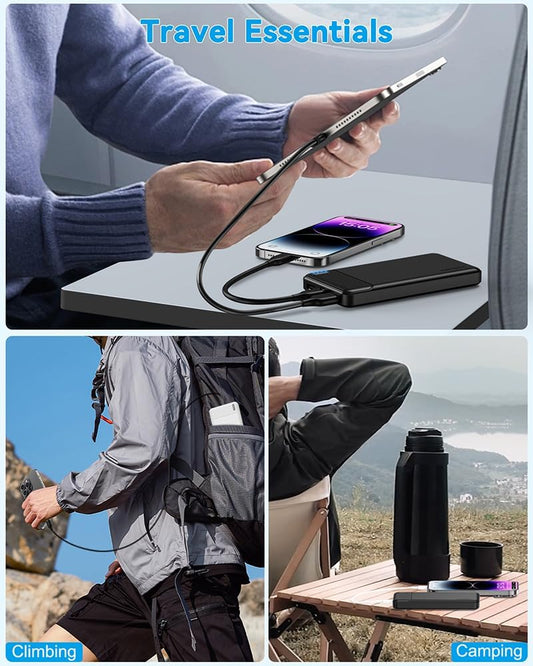 Power Bank Portable Charger Fast Charging 10000mAh, AsperX 2-Pack,USB C Input and Output.