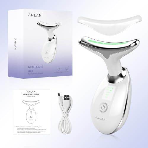 ANLAN Face Massager, Anti-Wrinkle Face Device with 3 Modes 45°C for SkinTightening & Neck Lifting EMS Massage Face Toning Firming for Women