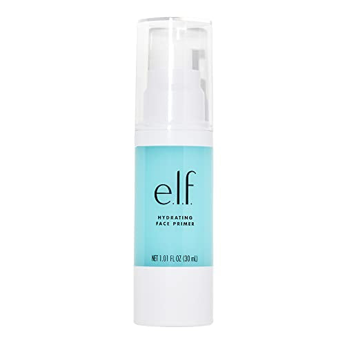 e.l.f., Hydrating Face Primer, Lightweight, Long Lasting, Creamy, Hydrates, Smooths, Fills in Pores and Fine Lines, Natural Matte Finish, Infused with Vitamin E, 0.47 Oz