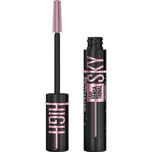 Maybelline New York Lash Sensational Sky High Mascara, Volumising & Lengthening Mascara, Washable Flake-Free Formula Infused with Bamboo Extract & Fibres, 7 ml, Shade: 01, Black