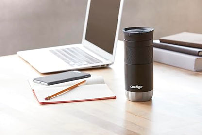 Contigo Byron Snapseal Travel Mug | Stainless Steel Thermal Mug | Vacuum Flask | Leakproof Tumbler | Coffee to Go Mug with BPA Free Easy-Clean Lid