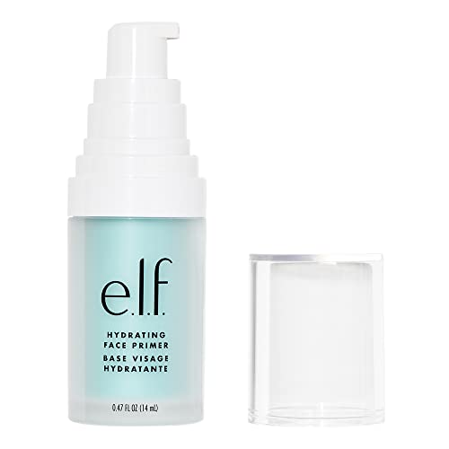 e.l.f., Hydrating Face Primer, Lightweight, Long Lasting, Creamy, Hydrates, Smooths, Fills in Pores and Fine Lines, Natural Matte Finish, Infused with Vitamin E, 0.47 Oz