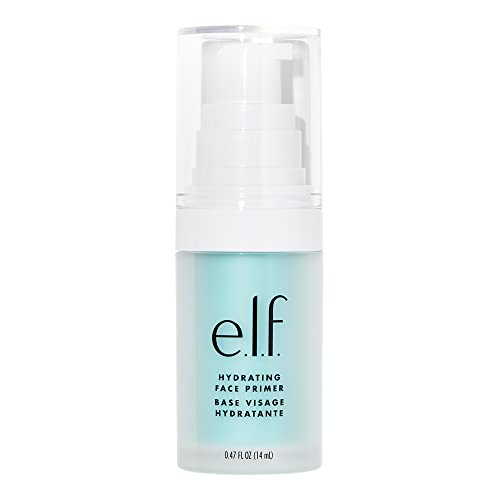 e.l.f., Hydrating Face Primer, Lightweight, Long Lasting, Creamy, Hydrates, Smooths, Fills in Pores and Fine Lines, Natural Matte Finish, Infused with Vitamin E, 0.47 Oz