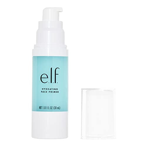 e.l.f., Hydrating Face Primer, Lightweight, Long Lasting, Creamy, Hydrates, Smooths, Fills in Pores and Fine Lines, Natural Matte Finish, Infused with Vitamin E, 0.47 Oz