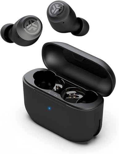 JLab Go Air Pop+ True Wireless Earbuds, In Ear Headphones, Bluetooth Earphones, 35H Playtime Ear Buds, Bluetooth Earbuds with Microphone, USB-C Charging Case, Multipoint, EQ3 Sound, Black