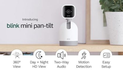 Blink Mini | Indoor plug-in pet security camera, 1080p HD day and night video, motion detection, two-way audio, easy setup, Alexa enabled — 1 camera