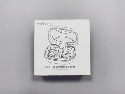 Jesebang Wireless Earbuds Bluetooth 5.3 – HiFi Stereo Sound with ENC Mic, Sport Ear Hooks, 40H Playtime, Dual LED Display