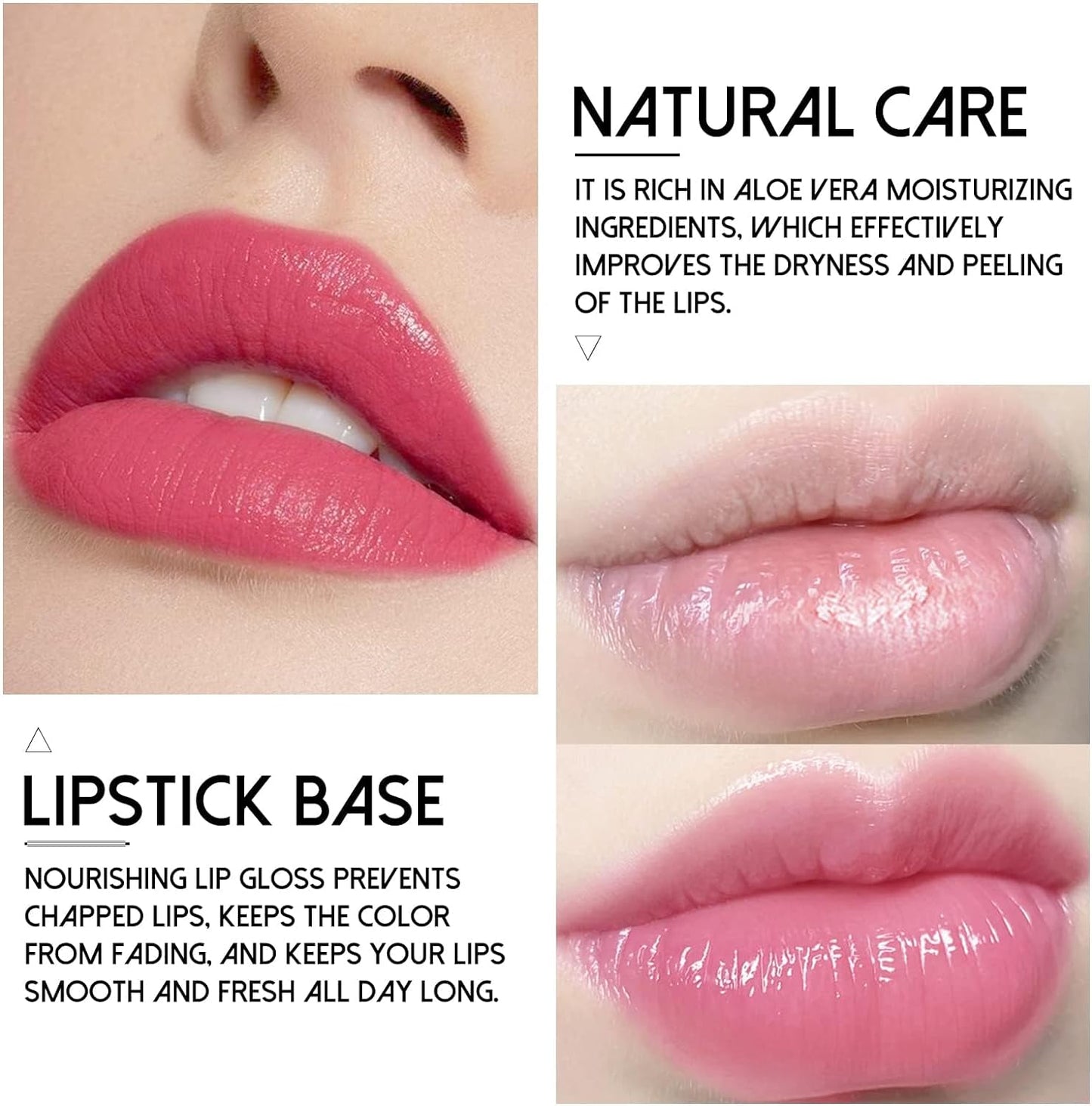 Aloe Vera Lipstick 3 Pcs , Magic Temperature Color Change Blam Moisturizing