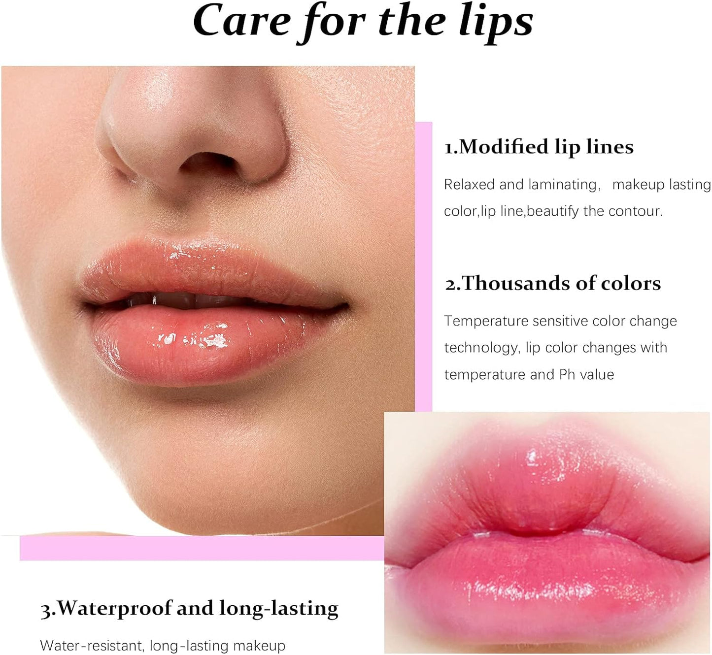 Aloe Vera Lipstick 3 Pcs , Magic Temperature Color Change Blam Moisturizing