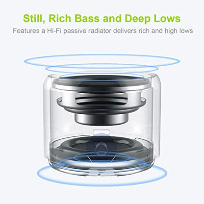 EWA A106 Pro Wireless Mini Bluetooth Speaker with Travel Case – IP67 Waterproof, Custom Bass Radiator, Portable & Loud (Black)