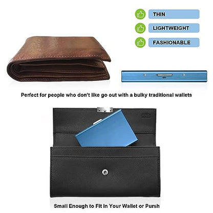 Vicloon Metal Card Holder Wallet,Ultra Thin Stainless Steel Metal Wallets RFID Blocking Credit Card Wallet Holder for Men & Women,Best Card Protector