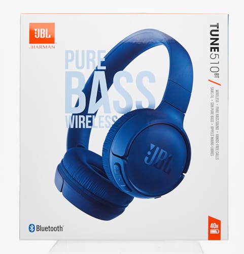 JBL Tune510BT - Wireless on-ear headphones featuring Bluetooth 5.0, up to 40 hours battery life and speed charge, in black