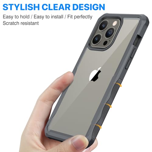 CENHUFO Compatible with iPhone 15 Pro Max Case Built-in Privacy Screen Protector with Camera Lens Protector, Full Body Privacy Case for iPhone 15 Pro Max Case with Anti Spy Screen -Black