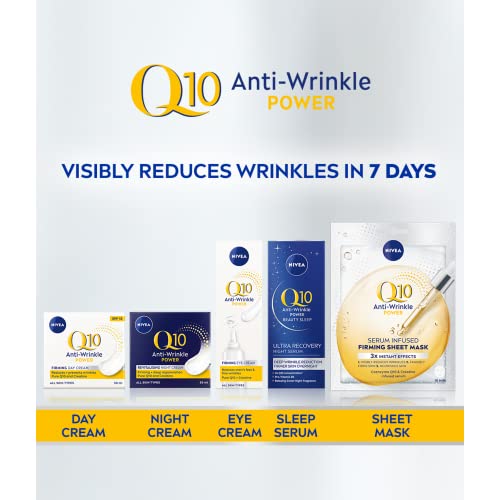 NIVEA Q10 Anti-Wrinkle Power Expert Wrinkle Filler Serum (15ml), Face Serum with Pure Coenzyme Q10 and Bioxifill Peptides Reduces Fine Lines and Wrinkles in 5 Minutes