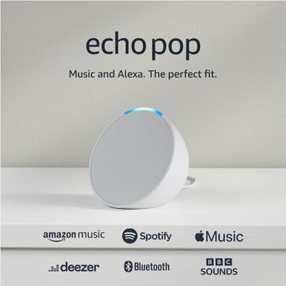 Echo Pop | Full sound compact Wi-Fi and Bluetooth smart speaker with Alexa | Lavender Bloom