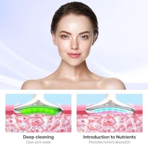 ANLAN Face Massager, Anti-Wrinkle Face Device with 3 Modes 45°C for SkinTightening & Neck Lifting EMS Massage Face Toning Firming for Women