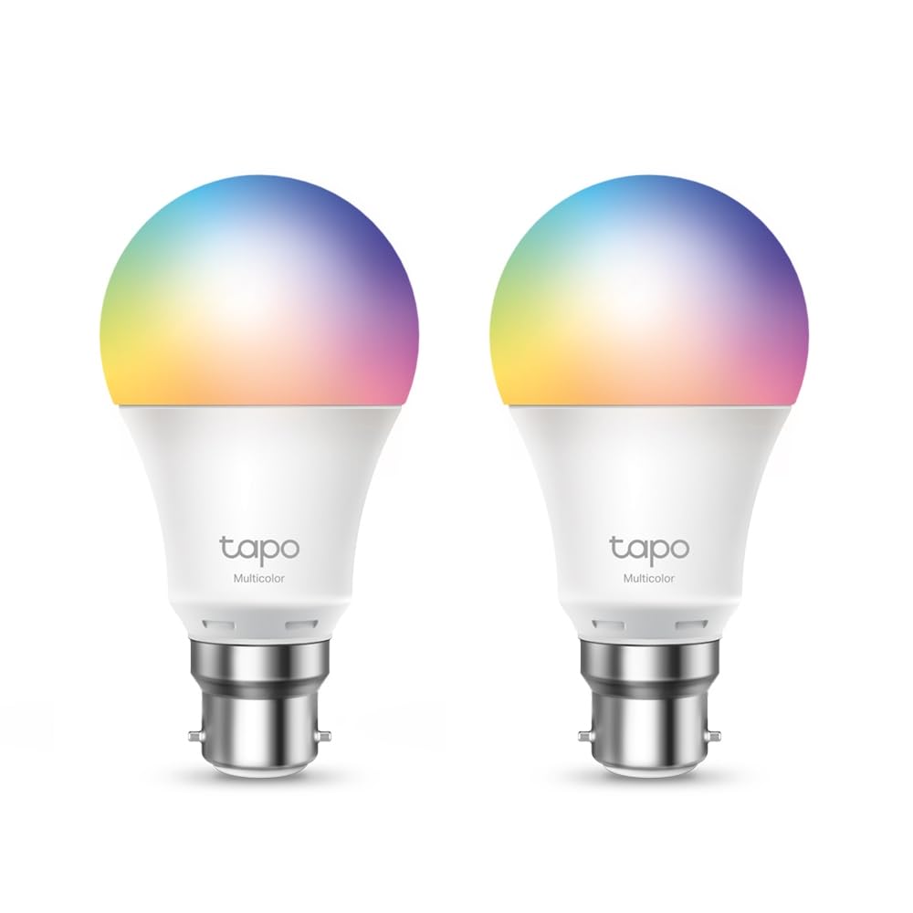 Tapo Smart Bulb, Smart WiFi LED Light, B22, 8.3W, Works with Amazon Alexa(Echo and Echo Dot) and Google Home, Colour-Changeable, No Hub Required (Tapo L530B) [Energy Class F], Multicolor