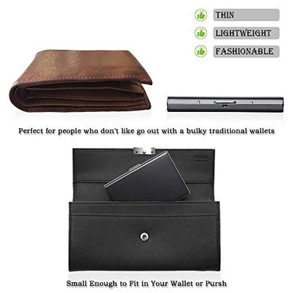 Vicloon Metal Card Holder Wallet,Ultra Thin Stainless Steel Metal Wallets RFID Blocking Credit Card Wallet Holder for Men & Women,Best Card Protector