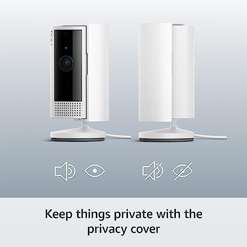 Ring Indoor Camera (2nd Gen) by Amazon | Plug-In Pet Security Camera | 1080p HD, Two-Way Talk, Wifi, Privacy Cover, DIY | alternative to CCTV system | 30-day free trial of Ring Protect