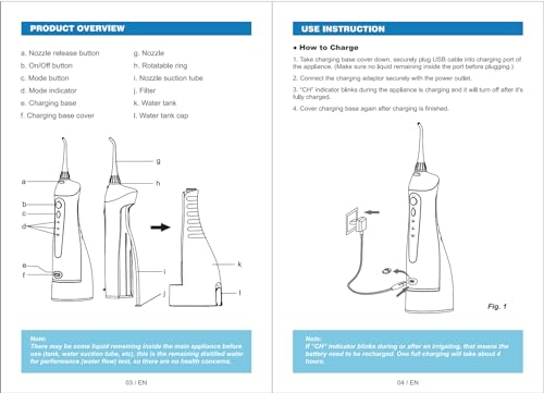 Water Dental Flosser for Teeth Cordless: COSLUS Portable Oral Irrigator 300ML 5 Jet Tips Rechargeable Tooth Flosser Teeth Braces Pick IPX7 Waterproof Irrigation Cleaner for Travel Home