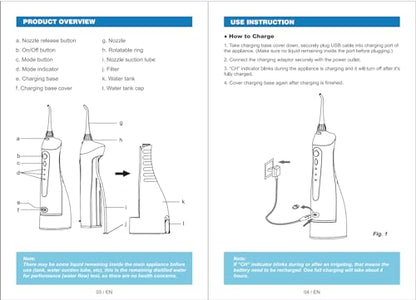 COSLUS Cordless Water Dental Flosser – Portable Rechargeable Oral Irrigator, Waterproof Teeth Cleaner for Braces, Travel & Home