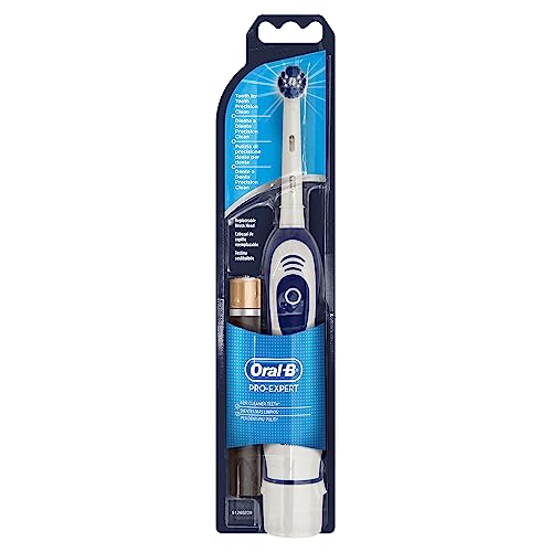 Oral-B Pro-Expert Electric Toothbrushes For Adults, Mothers Day Gifts For Her / Him, 1 Handle, 1 Precision Clean Toothbrush Head, 2 Batteries, 1 Mode with 2D Cleaning, Blue & White