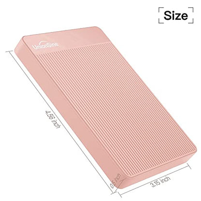 UnionSine External Hard Drive 500GB Ultra Slim Portable USB 3.0 HDD StorageCompatible for PC,Mac, Laptop, Xbox, Xbox one