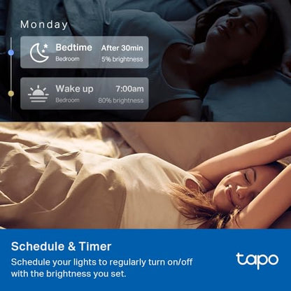 Tapo Smart Bulb, Smart WiFi LED Light, B22, 8.3W, Works with Amazon Alexa(Echo and Echo Dot) and Google Home, Colour-Changeable, No Hub Required (Tapo L530B) [Energy Class F], Multicolor