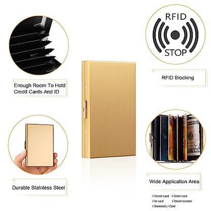 Vicloon Metal Card Holder Wallet,Ultra Thin Stainless Steel Metal Wallets RFID Blocking Credit Card Wallet Holder for Men & Women,Best Card Protector