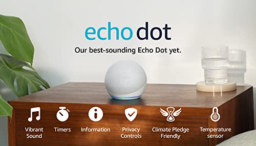 Echo Dot (5th generation, 2022 release) | Big vibrant sound Wi-Fi and Bluetooth smart speaker with Alexa | Deep Sea Blue