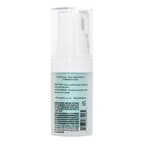 e.l.f., Hydrating Face Primer, Lightweight, Long Lasting, Creamy, Hydrates, Smooths, Fills in Pores and Fine Lines, Natural Matte Finish, Infused with Vitamin E, 0.47 Oz