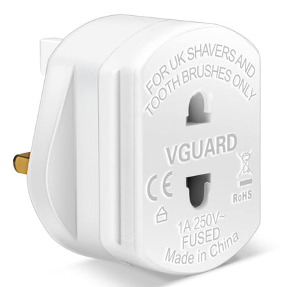 Tusreda UK to European Plug Adapter – USB-C Fast Charger, Grounded Type E/F Travel Adapter for Spain, France, Germany & More