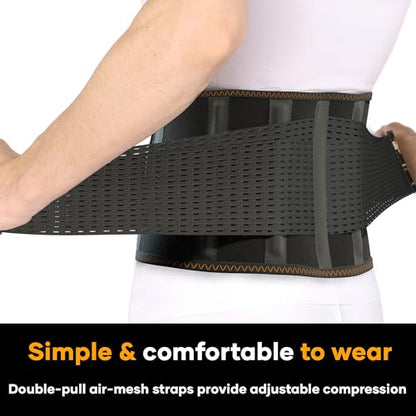 MEDiBrace Back Support Belt Back Brace for Lower Lumbar Pain Relief for Men and Women - Medical Grade Orthopaedic Waist Compression for Sciatica Nerve, Scoliosis