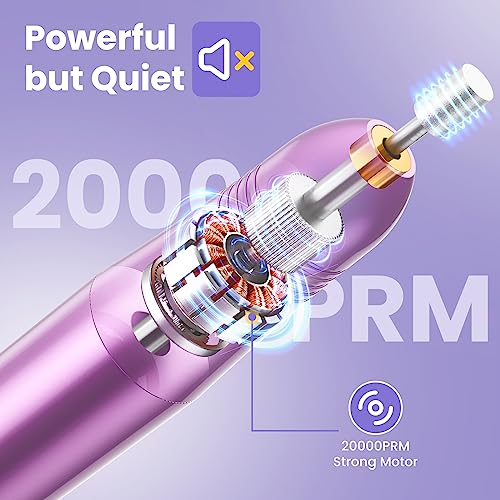 Electric Nail Files, Professional Nail Drill for Acrylic Nails Gel, Electric Nail Drill 20000 RPM, Adjustable Speed E File for Nails, Electric Manicure Pedicure Kit Gifts for Beginner Girl Women Mum