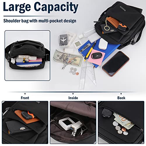 Messenger Bag Shoulder Bag Crossbody Bags Men's Small Side Bag Casual Handbag Waterproof Anti Theft Lightweight and Multiple Pockets for Men Women Outdoor Daily Use