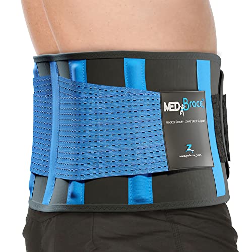 MEDiBrace Back Support Belt Back Brace for Lower Lumbar Pain Relief for Men and Women - Medical Grade Orthopaedic Waist Compression for Sciatica Nerve, Scoliosis, Disc or Lifting at Work