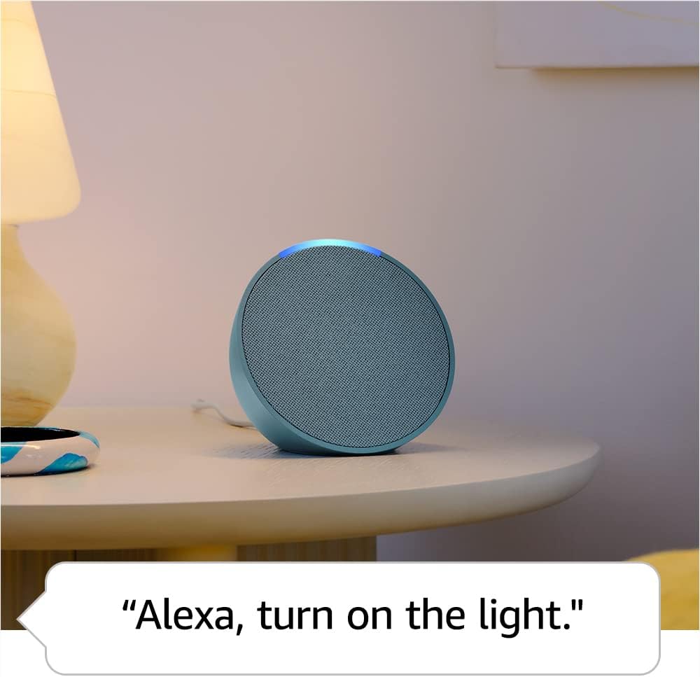 Echo Pop | Play your favourite music and easily control your smart home with Alexa | Charcoal