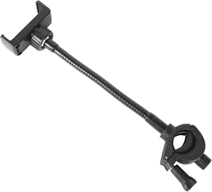 Flexible Phone Holder for Microphone Stand – Adjustable Gooseneck Arm Mount Compatible with Smartphones for Studio, Drum, Music Performances