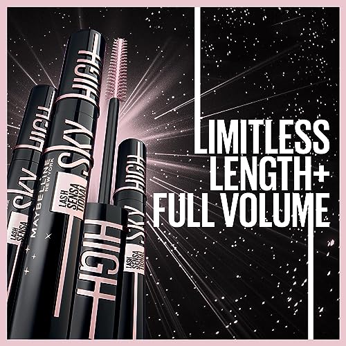 Maybelline New York Lash Sensational Sky High Mascara, Volumising & Lengthening Mascara, Washable Flake-Free Formula Infused with Bamboo Extract & Fibres, 7 ml, Shade: 01, Black