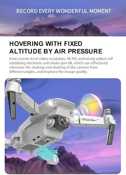E88 Pro GPS Drone for Adults – 1080P Dual Camera, Foldable RC Quadcopter with Live Video, 2 Extra Batteries (Grey)