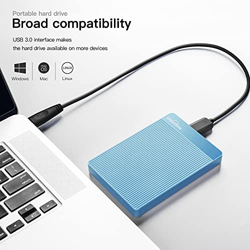 UnionSine External Hard Drive 500GB Ultra Slim Portable USB 3.0 HDD StorageCompatible for PC,Mac, Laptop, Xbox, Xbox one, PS4(Black) HD2510