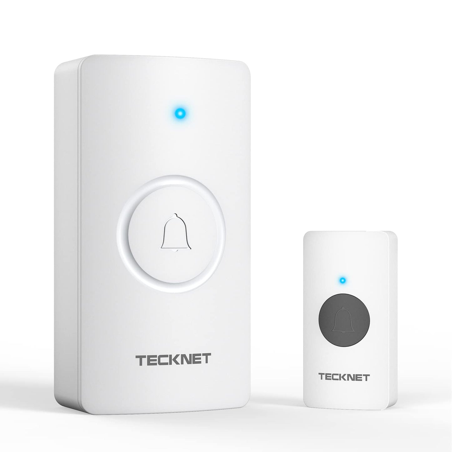 TECKNET Wireless Doorbell, Waterproof Doorbell Battery-Operated Cordless Door Chime Kit with up to 400M Wireless Range,5-Level Volume & 60 Chimes with 4.5 Year Battery Life